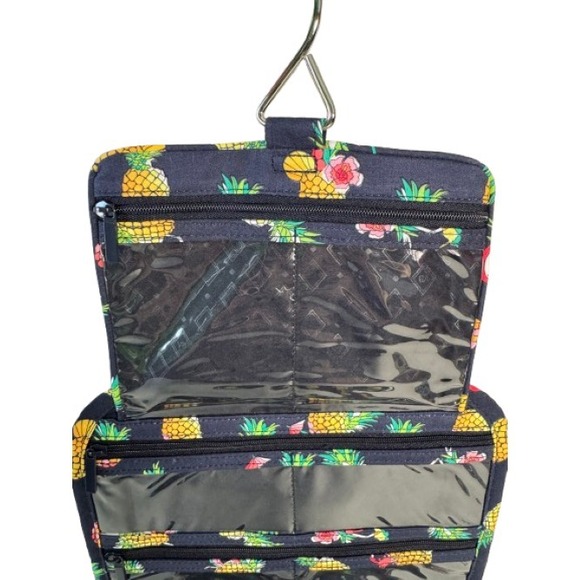 Vera Bradley Medium Travel Organizer Hanging Toiletry Bag Toucan Party Navy NEW - Picture 8 of 11